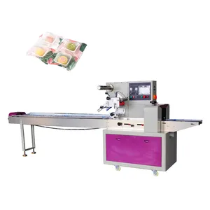 Fully Automatic Horizontal Pillow Bag Croissant Bread Cookies Wafer Biscuit Packing Machine