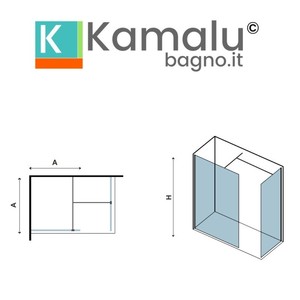 Kamalu KW2000B Box Doccia Moderno 80x160 con Porta Scorrevole, Vetro Temperato 6mm, Alluminio 6mm, ABS 6mm per Bagni di Hotel - Product Image 3