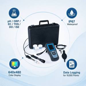 เครื่องวิเคราะห์พกพาอเนกประสงค์รุ่น HQ4200 แบบสองช่องสัญญาณ วัดค่า pH EC TDS DO ISE พร้อมหน้าจอสี TFT ขนาด 640x480 - Product Image 3
