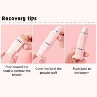 JLY – Lot de huit mini-pinceaux de maquillage pour un maquillage exquis, pinceaux de voyage portables