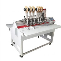 Machine à coller du ruban adhésif semi-automatique flexible pour dossiers, distributeur de ruban adhésif double face sur pied pour sacs en papier kraft