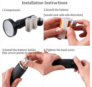 Công suất cao UV đèn pin 100 <span class=keywords><strong>LED</strong></span> Blacklight 395nm UV <span class=keywords><strong>Torch</strong></span> cho Dog Cat nước tiểu tia cực tím đèn - Product Image 4