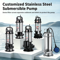 Pompe submersible à eau propre haute pression en acier inoxydable anticorrosion 1,5 CV à haut rendement pour l'agriculture et l'industrie