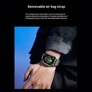 에어 펌프 실리콘 스마트 워치 혈압 심박수 혈중 산소 체온 모니터링 스마트 워치 - Product Image 4