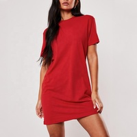 Robe d'été personnalisée fendue mi-longue orange basique en jersey à manches longues robe t-shirt sexy
