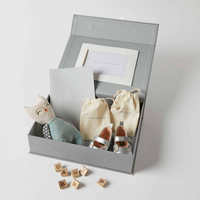 Boîte à souvenirs en papier personnalisée pour bébé avec compartiments, boîtes à mémoire imprimées personnalisées pour bébé ange
