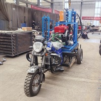 Perforatrice mobile de puits d'eau de 150 m, mini forage de puits d'eau artésienne, petite machine de forage à moteur