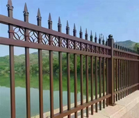 Clôture en alliage d'aluminium de style européen moderne balustrades écologiques mains courantes taille personnalisable couleur 1 an de garantie pour villa