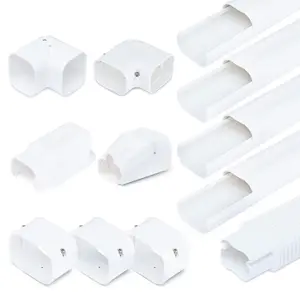 Hava klima parçaları AC hattı seti kapak PVC beyaz çizgi seti Ductless Mini bölünmüş için Kit kapakları
