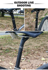 TOSEEK-tija de sillín ultraligera de fibra de <span class=keywords><strong>carbono</strong></span> 3K, mate, para bicicleta de montaña, 27,2/30,8/31,6mm x 350/400mm - Product Image 3
