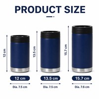 Porte-canettes isotherme en acier inoxydable 12oz 14oz 16oz avec logo personnalisé et décapsuleur intégré pour cadeaux promotionnels
