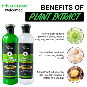 Gel colorant capillaire noir sans ammoniaque, couvrance 100% des cheveux gris, extrait de plantes naturelles, <span class=keywords><strong>coloration</strong></span> capillaire noire longue durée pour hommes et femmes - Product Image 3