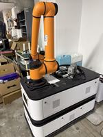 Robot mobile collaboratif autonome avec PLC et moteur pour la manutention et le transfert de pièces en atelier CNC, vitesse de 1,2 m/s, autonomie de 8h