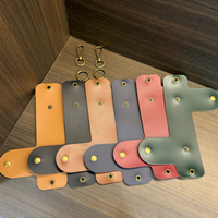 Porte-clés vintage en cuir PU avec bouton-pression, mini pochette à clés, étui simple pour clés, cadeau idéal