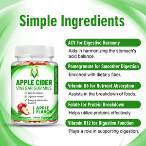 Gomitas de Vinagre de Sidra de Manzana con Sabor a Manzana Madre y Granada, para la Salud Digestiva, Aumento de Energía y Apoyo al Metabolismo - Product Image 3