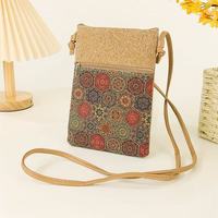 Sac à téléphone bandoulier pour femmes liège naturel style vintage léger et compact sangle ajustable personnalisé OEM