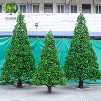 Arbre artificiel en plastique et fibre de verre, design d'usine, faux cèdre personnalisé pour décoration extérieure, arbres de Noël simulés