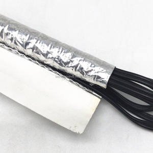 Manchons de câble ignifuges haute température, auto-enroulables, en feuille d'aluminium, fibre de verre, <span class=keywords><strong>gaine</strong></span> de câble argentée - Product Image 5