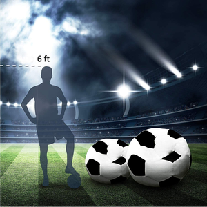 Nuevo Sillón Puff Personalizado <span class=keywords><strong>2022</strong></span>, Diseño Moderno, Portátil, con Forma de Balón de Fútbol, Funda de Tela, para Exteriores - Product Image 2