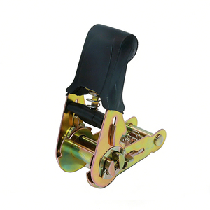 OEM Packaging Custom 25mm Ratchet <strong>Straps</strong> Black Rubber E-coated Handle Ratchet <strong>Tie</strong> <strong>Down</strong> Cargo Lashing <strong>Straps</strong> - Product Image 5