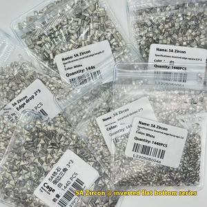 100 Stuks 5a Hoge Kwaliteit 3d Nail Art Sieraden Super Glanzend Omgekeerde Platte Bodem Zirkoon Mini 3Mm Witte Hars Crystal Seiko Hoog - Product Image 2