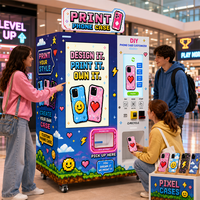 Máquina Expendedora de Fundas para Teléfonos con Diseño Táctil, Máquina Personalizada para Fundas de Teléfono con Pantalla Dual para Terminal de Autobús
