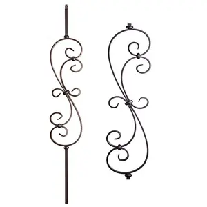 Modern Indoor Wrought Iron ornaments indoor baluster steel spindles ornamental stair spindles