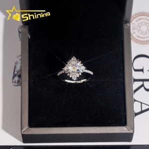 Hot Sale Fashion Design Pass Diamant Tester 925 Silber Oval Moissan ite Verlobung Ehering für Frauen - Product Image 3