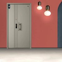 Porte d'entrée en acier moderne anti-effraction pour intérieur, surface finie, manuelle, pour villa et usage domestique, vente en gros disponible