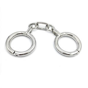 Esposas Circulares de <span class=keywords><strong>Acero</strong></span> Inoxidable con Cadena, Dispositivo de Bondage Corporal, Juguete Sexual Fetiche BDSM <span class=keywords><strong>para</strong></span> Mujeres y Hombres - Product Image 2