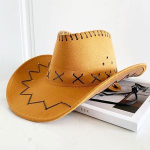 Sombrero de Verano para Mujer Estilo Vaquero Occidental, Retro, de Ala Ancha, Protección UV para la Playa - Product Image 2