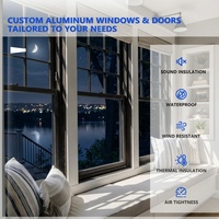 Ventanas de Aluminio YDN de Doble Hoja con Rejillas Decorativas, Estilo Colonial, Correderas Verticales para Villa Tradicional