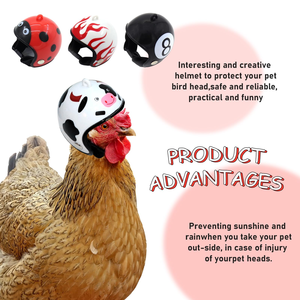 Casco para gallinas <span class=keywords><strong>de</strong></span> granja, protección solar y contra la lluvia, sombrero lindo para gallinas, equipo <span class=keywords><strong>de</strong></span> protección para gallineros al aire libre, divertido para gallos <span class=keywords><strong>de</strong></span> pelea - Product Image 4