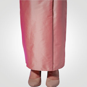 SIPO Eid Oem Malasia Musulman Perempuan encaje con satén Puff manga escote redondo largo Kurung vestido moderno Baju Kurung - Product Image 3