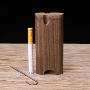 Wood Cigarette Case Black Walnut Wood Engraved Rectangular Handmade For Smoking Accessories - Product Image 2