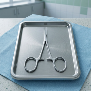 Sixflowers Pince hémostatique anti-moustiques droite 12 cm, instrument chirurgical pour chirurgie générale, certifié CE Classe I, manuel - Product Image 3