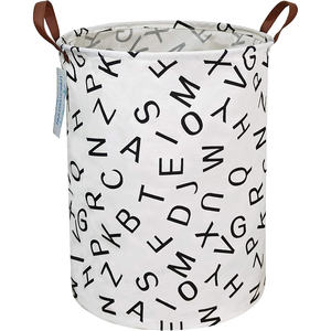 ตะกร้าผ้าพับได้คุณภาพสูง กันน้ำ สำหรับใส่ผ้าสกปรก ทำจากผ้าแคนวาส - Product Image 1