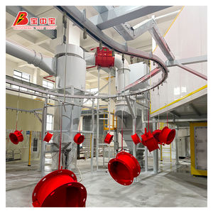 BZB Vollautomatische Pulverbeschichtungsanlage mit Überkopf-Förderband + Pulverbeschichtungskabine + Härtungsofen + Trockenofen - Product Image 1