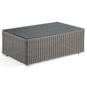 Conjunto de Sofás de <span class=keywords><strong>Jardín</strong></span> de <span class=keywords><strong>Ratán</strong></span> <span class=keywords><strong>Sintético</strong></span> para Exteriores, Resistente a la Intemperie, con Cojín Azul - Product Image 6