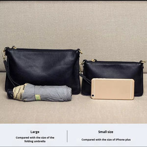 Tas Tangan Wanita Kulit Asli 2025 Tren Baru Mode Tas Selempang Mini dengan Penutup Ritsleting Kulit Lembut Gaya Sederhana - Product Image 5