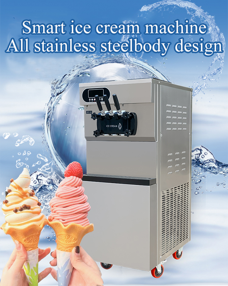 XY-Z965 Vertical Soft Ice Cream Machine - 28L/H Capacity
