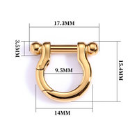 Nouvelle conception Mousqueton en acier inoxydable avec anneau en D, vis, fermoir et boucle à ressort pour bijoux, sacs et bagages
