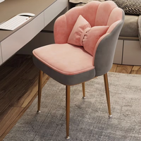Fauteuil de loisir en velours minimaliste et contemporain pour appartement, salon et chambre à coucher, maquillage et coiffure