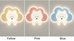 Lampada da parete a Led camera da letto comodino creativo orso del vento lampada da parete carina decorazione per <span class=keywords><strong>bambini</strong></span> lampada da parete a nuvola per camera all'ingrosso - Product Image 5
