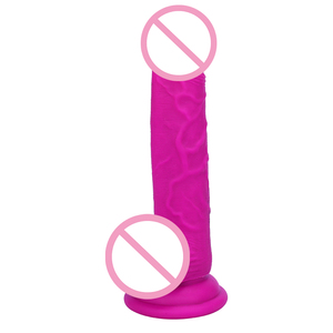 Volwassen seksspeeltjes vrouwelijke masturbatie superzachte enorme realistische roze paarse siliconen <span class=keywords><strong>dildo</strong></span> - Product Image 6