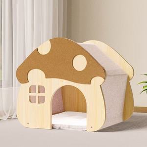 Casa para Mascotas de Madera Maciza al por Mayor para Perros y Gatos, Apta para Todas las Estaciones, Villa de Lujo para Mascotas, Casa de Madera para Gatos, Personalizable - Product Image 2