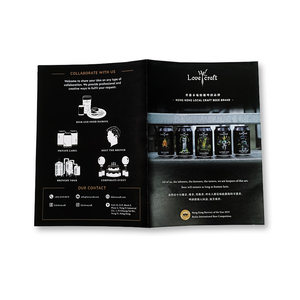 Custom A4 Design <strong>Printing</strong> Service Fold Brochure Catalog <strong>Restaurant</strong> Menu Personalized Beer Stand Board Product Coated Paper <strong>Flyer</strong> - Product Image 6