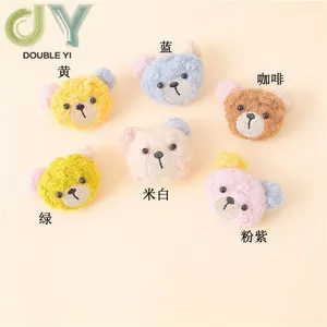 DIY fabric plush animal brooch accessories cute cartoon teddy plush bear pendant clothing accessories