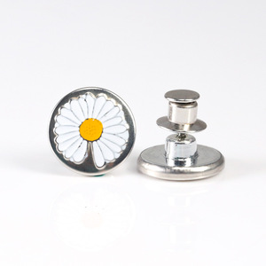 Floral Round Snap <b>Button</b> Copper Material <b>No</b>-Nails Snaps For Clothing DIY - Product Image 1