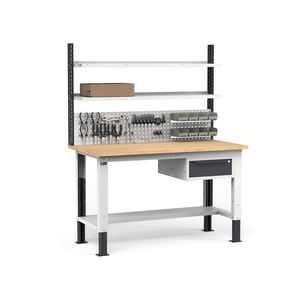 Fami WORK1528 Établi réglable de 150cm, plateau en bois, tiroir et mur perforé - Product Image 2